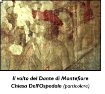 Il volto del Dante di Montefiore - Chiesa Dell'Ospedale (particolare)