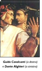 Guido Cavalcanti (a destra) e Dante Alighieri (a sinistra)
