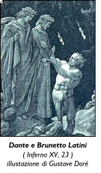 L'incontro tra Dante e Brunetto Latini [Inferno XV, 23] in una illustazione di Gustave Doré